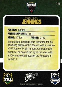 2009 Select Classic #134 Michael Jennings Back